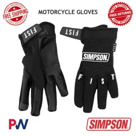Sfg21xl Simpson / Fist Motorcycle Gloves - Logo Black/white X-large #sfg21xl