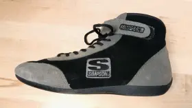 Sim-mt800bk Simpson Racing Mid-top Driving Shoes Gray Black Mt800bk Mens Size 10.5