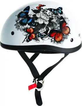 649529 Skid Lid Skl Original White Rose Helmet