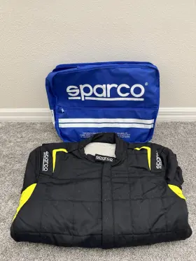 001093 Sparco Race Rally Racing Suit Sprint 2022 Fia Sfi Approved Black/yellow