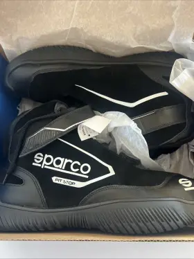 0012crew014nr Sparco Shoe Pit Stop Crew Size 14 Black Sfi