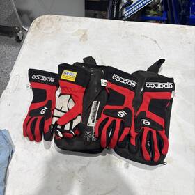 Sparco 001351nv08azsfi Gloves Tide Race White Black Sfi Fia Fire Auto Racing Xs X-small 8 New
