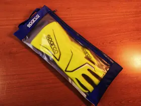 00136210gf Sparco Land Racing Gloves Yellow Size 10 Made In Italy