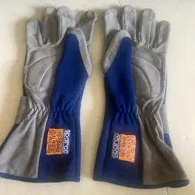 00139213a Sparco Nomex Racing Gloves Karting Fia Cert Made In Italy Race Land Blue Lg 13