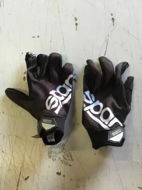 002093nr4xl Sparco Meca 3 Mechanics Gloves Adjustable Velcro Strap Black X Large