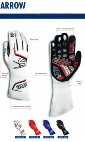 002557xxxx Sparco Unused Arrow-k Glove Kart Racing Usa Dealer