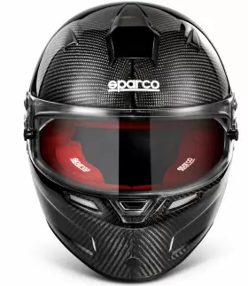 003374zrs4l Sparco Sky Rf-7w Large Carbon Fiber Helmet With Red Interior