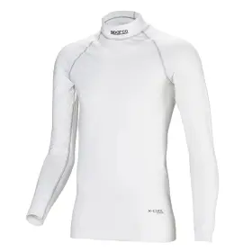 001764mboml Sparco 033280164812 Shield Rw-9 Nomex Fireproof Undershirt Ls White M/l Fia/sfi