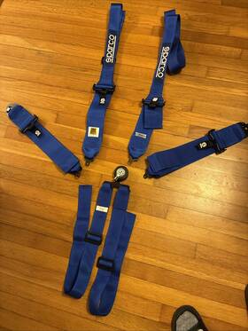 Sparco 04818rh1 6 Point Racing Harness Blue 3/2 Inch