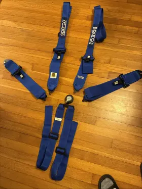 04818rh1 Sparco 6 Point Racing Harness Blue 3/2 Inch