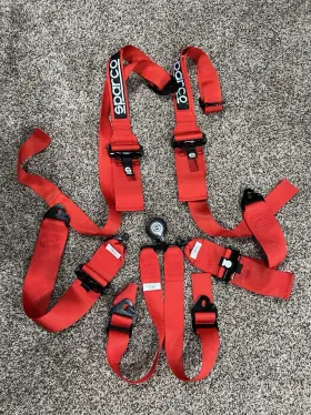 04834hpdrac Sparco Fia Competition H-3 6 Point Harness Ultra Light