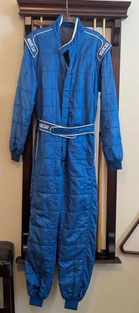 0612 Sparco Nomex Blue Racing Suit Fia Approved Sfi Certified Size 56