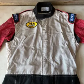 12-51029 Sparco Kart Racing Suit Fire Retardant Mens Size S/m Good Used Condition Fmk Euc