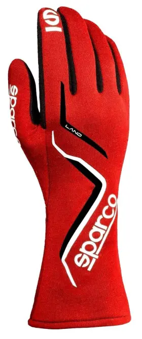 136310rs Sparco Land Racing Gloves Fia Approved Sfi Medium Red Pair