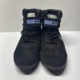 16091 Sparco Black Suede Driving Racing Shoes Mens Size 11