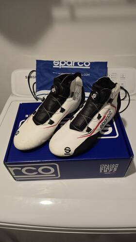 Sparco Brb0002b0y04037 Rapid Racing Shoes White/black Size 42