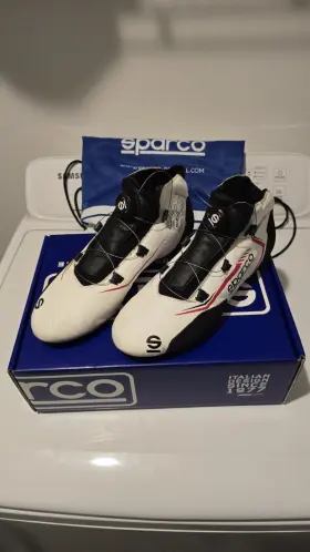 Brb0002b0y04037 Sparco Rapid Racing Shoes White/black Size 42
