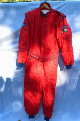 Rs.006.01 Sparco Nomex Fire Resistant Auto Racing Jumpsuit Mens Size L 58 Carry Bag