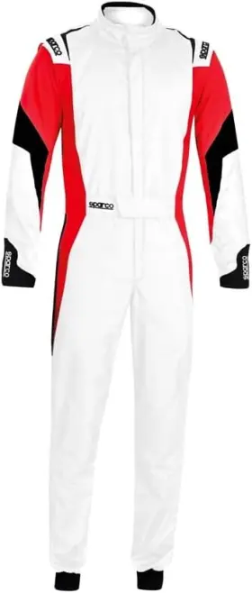 Sco001144b60brnr Sparco Mens Suit White/red Extra Large