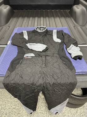 Sparco Sp11278h-60-blk-gry Eagle Rs-8.2 Racing Suit - Size 60 Black/grey Hocotex Worn 3 Times
