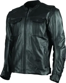 880367 Speed And Strength Band Of Brothers Leather Jacket Black - Large