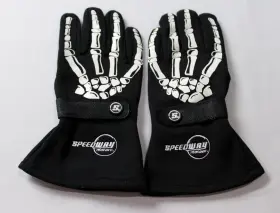 910704 Speedway Motors Unisex Adults Skeleton Double Nomex Gloves Ca4 Black Size Xl