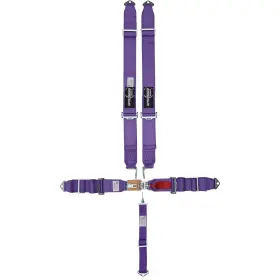 910728-prp Speedway Motors Racing Harness Purple 5-point Latch/link Pull-down Seat Belts Sfi 16.1