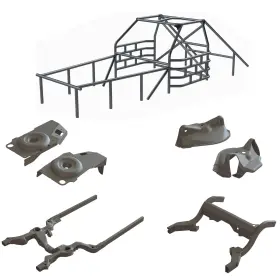91678812 Speedway Motors Metric Chassis Imca Stock Car Front/rear Frame Stub Roll Cage Kit