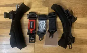 Sh-0205blk-ll-1 Spocoro 5 Point Racing Safety Harness With Ultra Soft Heavy Duty Shoulder Pads - Black