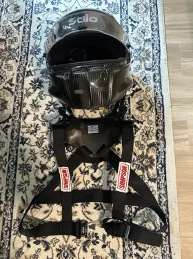 Aa0700af1t63 Stilo St5 Carbon Helmet Simpson Hybird Sport Neck Restraint Racing Set