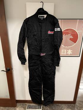 Summit Racing Sum-51325-l Equipment Driving Fire Suit Mens Size Large Black Sfi 3.2a/5