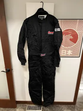Sum-51325-l Summit Racing Equipment Driving Fire Suit Mens Size Large Black Sfi 3.2a/5