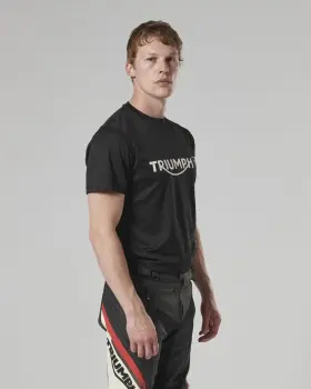 Mtss22339-m Triumph Motorcycles - Rapid Dry Crew Neck Rider T-shirt Size Medium