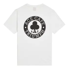 Mtss23802-xxxl Triumph - Ace Cafe Printed Pocket T-shirt White Xxxl
