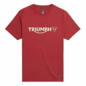 Mtss24105 Triumph Cartmel Red/bone Cotton Motorcycle T-shirt For Men Xl