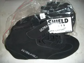 36141 Ulrashield New Size 14 Racing Fire Proof Shoes Sfi 3.5 Black Suit Race Drag Dirt