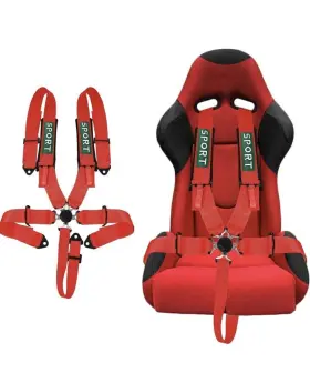 Egjjb04r Ultra Racing 5-point Safety Harness Set Sfi With Comfort Heavy Duty Shoulder Pad