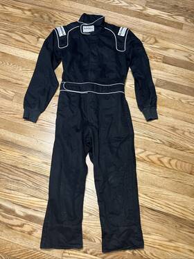 Ultra Shield 30021 Black Medium Single Layer 1pc Race Driving Suit Sfi 3-2a/1