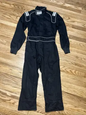 30021 Ultra Shield Black Medium Single Layer 1pc Race Driving Suit Sfi 3-2a/1
