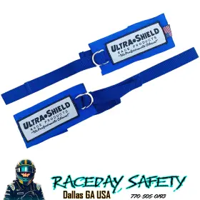 38503 Ultra Shield Race Products Adult Individual Arm Restraints Blue Sfi 3.3