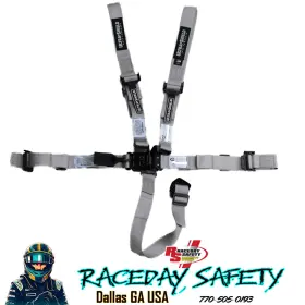 Hb46034 Ultra Shield Race Products Junior 5 Point Racing Seat Belts Nickel Gray Sfi 16.1 December 2027