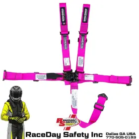 Hb4603mag Ultra Shield Race Products Junior 5 Point Racing Seat Belts Magenta Sfi 16.1 December 2028 Tag