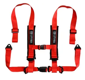 2i4phab-2 Utvma 2-inch 4-point Harness With Auto Buckle Red
