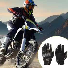 X Autohaux 781954901161 Xxl Motorcycle Glove Breathable Full Finger Leather Outdoor Gloves Brown 1 Pair