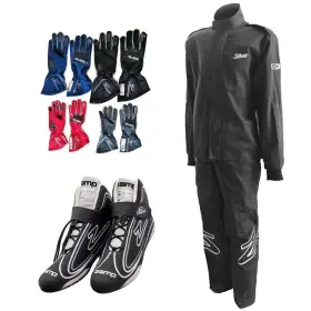 9108520-bxxl-bl-bl-b12-bundle Zamp Zr-10 Blk Two-piece Racing Suit Combo-2xl Gloves L Jacket Pants 12 Shoes