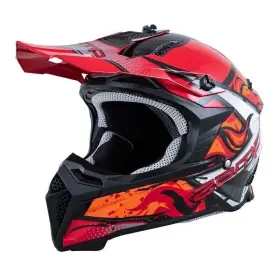 H777c02xs Zamp Fx-4 Motocross Helmet Red Graphic Ece22.05/dot Approved - X-small