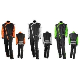 R07c09yl Zamp Zr-40 Youth Racing Suit Green/black Large