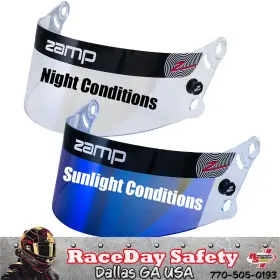 Hasz20photobp Zamp Racing Z-20 Photochromatic Clear To Blue Prism Helmet Shield For Helmets