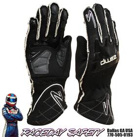Zamp Racing Rg10003y Zr-50 Youth Race Gloves Black Sfi 3.3/5