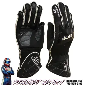 Rg10003y Zamp Racing Zr-50 Youth Race Gloves Black Sfi 3.3/5
